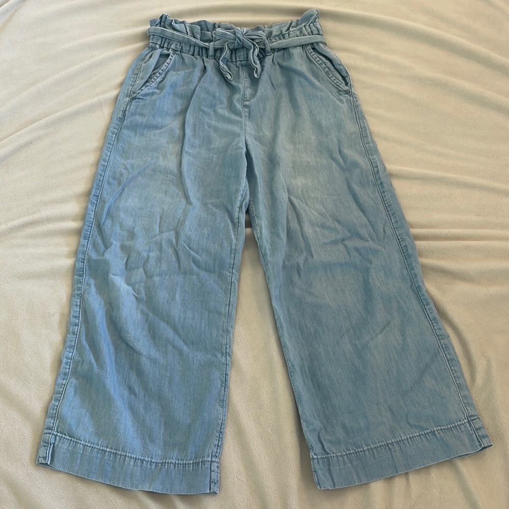 Gap kids chambray wide leg pants